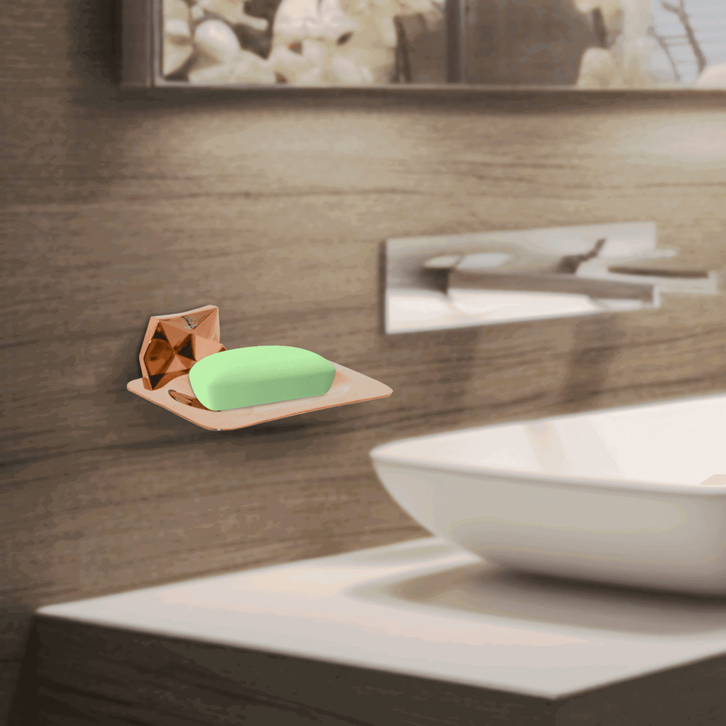 Gloria Rose Gold Soap Dish – Elegant & Functional Soap Holder for Bathroom - D&B Bathware