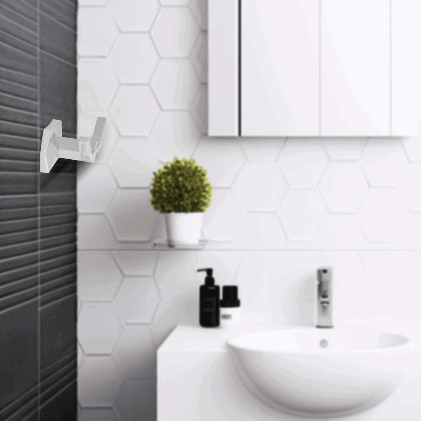 Gloria Series Silver Coat Hook/Robe Hook - Elegant Bathware for Stylish Bathrooms - D&B Bathware