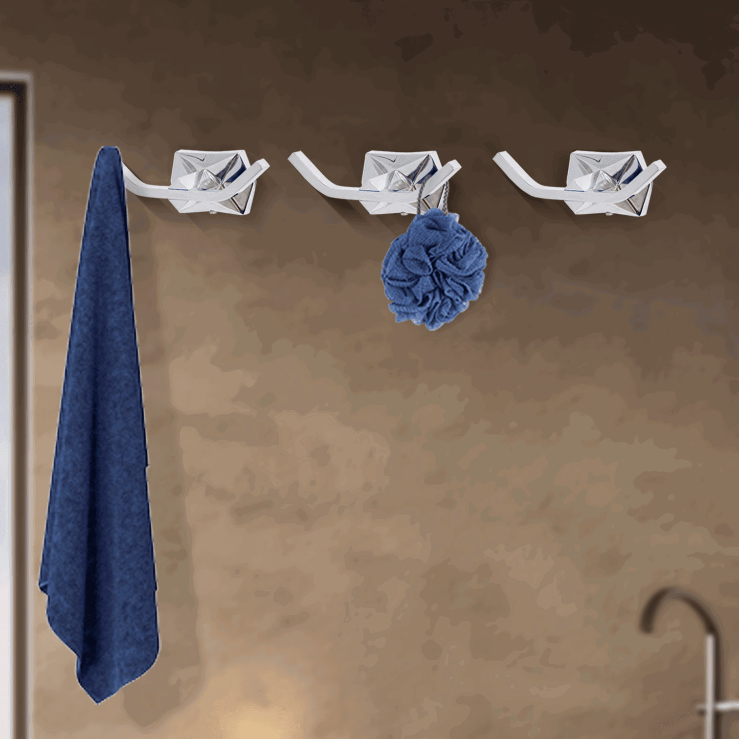 Gloria Silver Coat Hook – Modern & Sturdy Wall Hook for Home - D&B Bathware