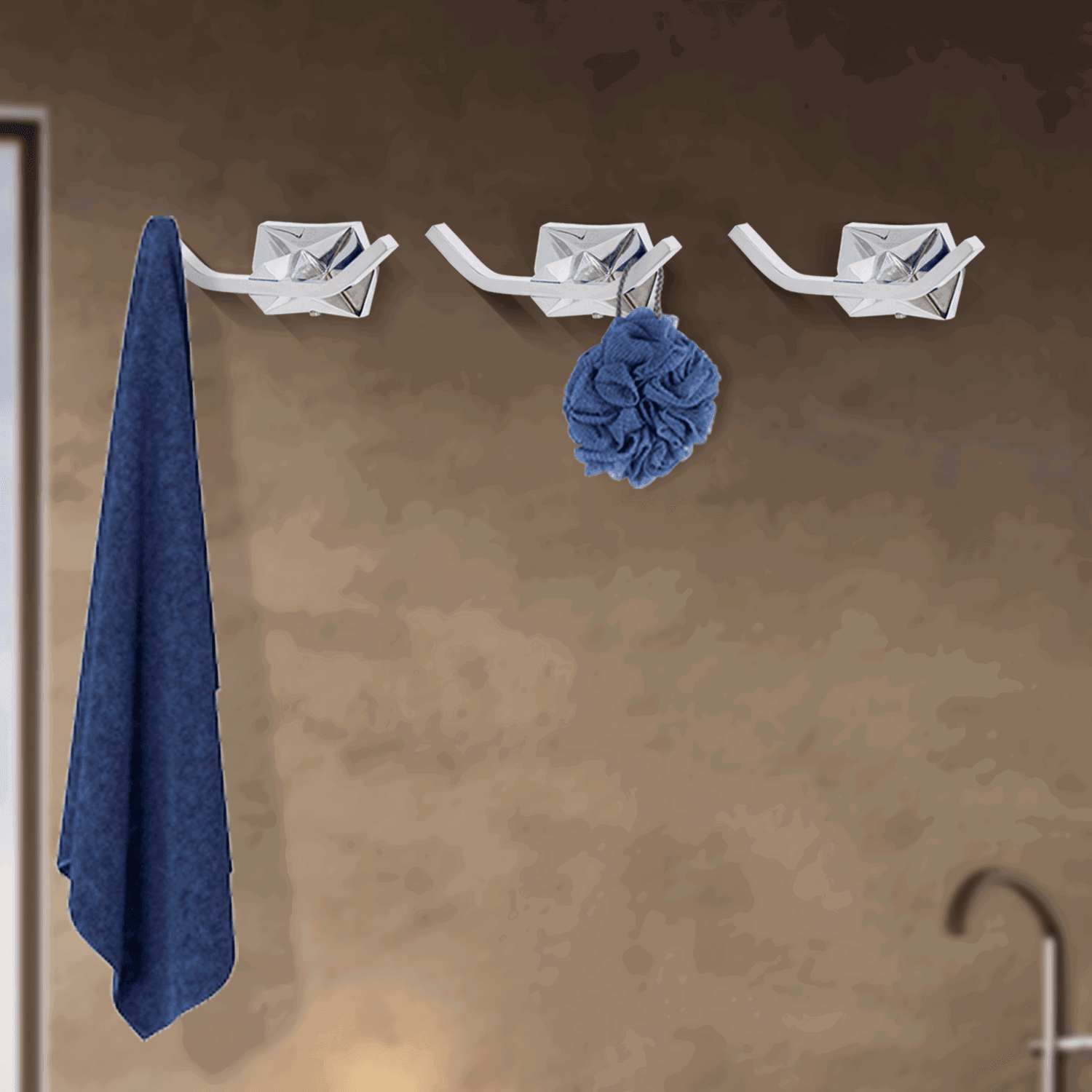 Gloria Silver Coat Hook – Modern & Sturdy Wall Hook for Home - D&B Bathware