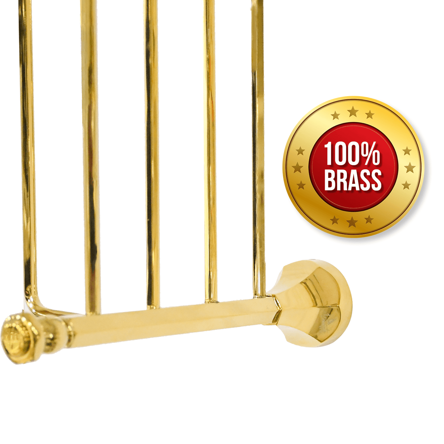Gold Towel Rack Floris Series - Luxury Bathware for Elegant Bathrooms - D&B Bathware