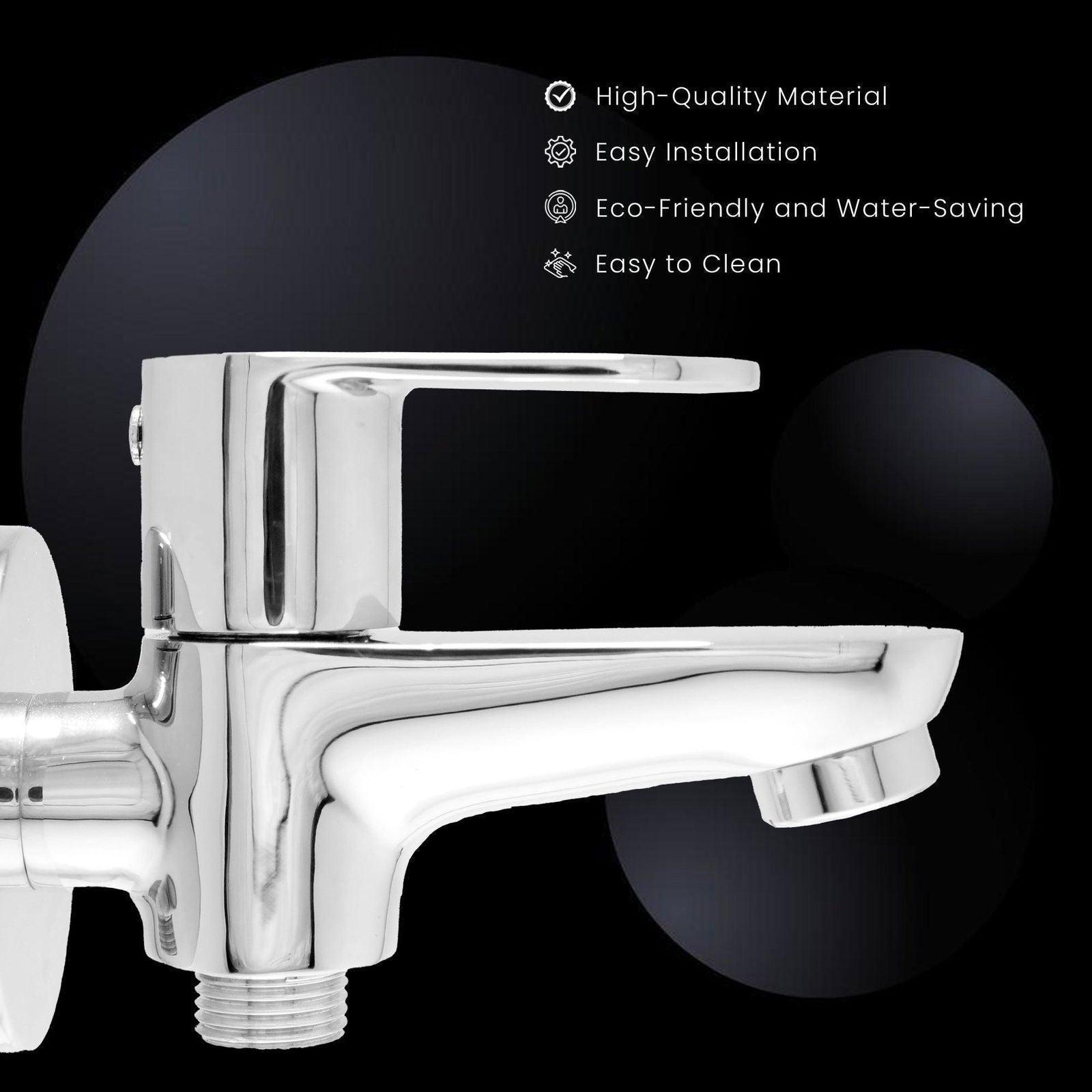 IVANO 2-Way Brass Bib Cock with Chrome Finish – Tap Ideal for Bathroom, Kitchen - D&B Bathware