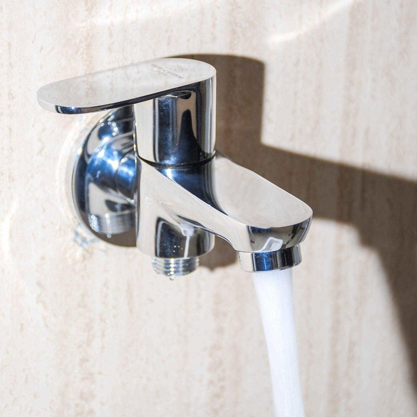 IVANO 2-Way Brass Bib Cock with Chrome Finish – Tap Ideal for Bathroom, Kitchen - D&B Bathware