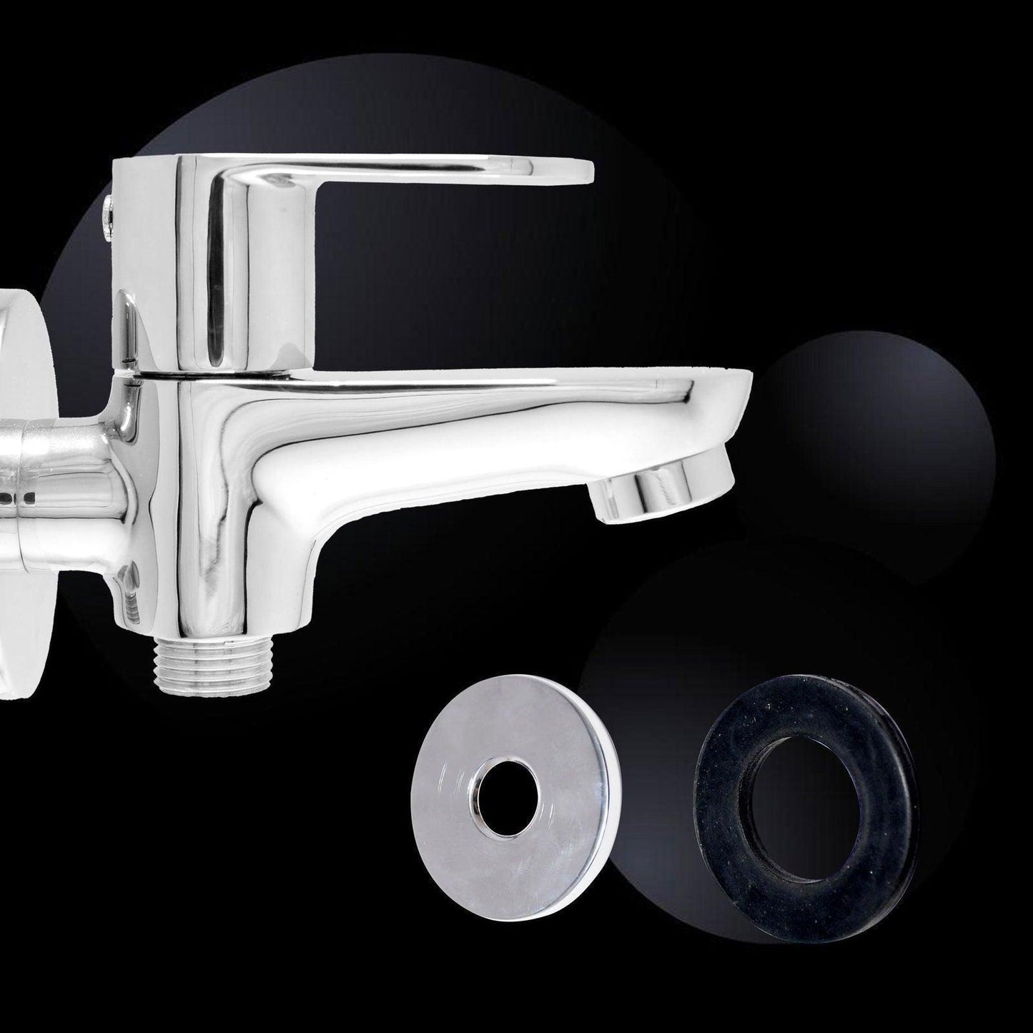 IVANO 2-Way Brass Bib Cock with Chrome Finish – Tap Ideal for Bathroom, Kitchen - D&B Bathware