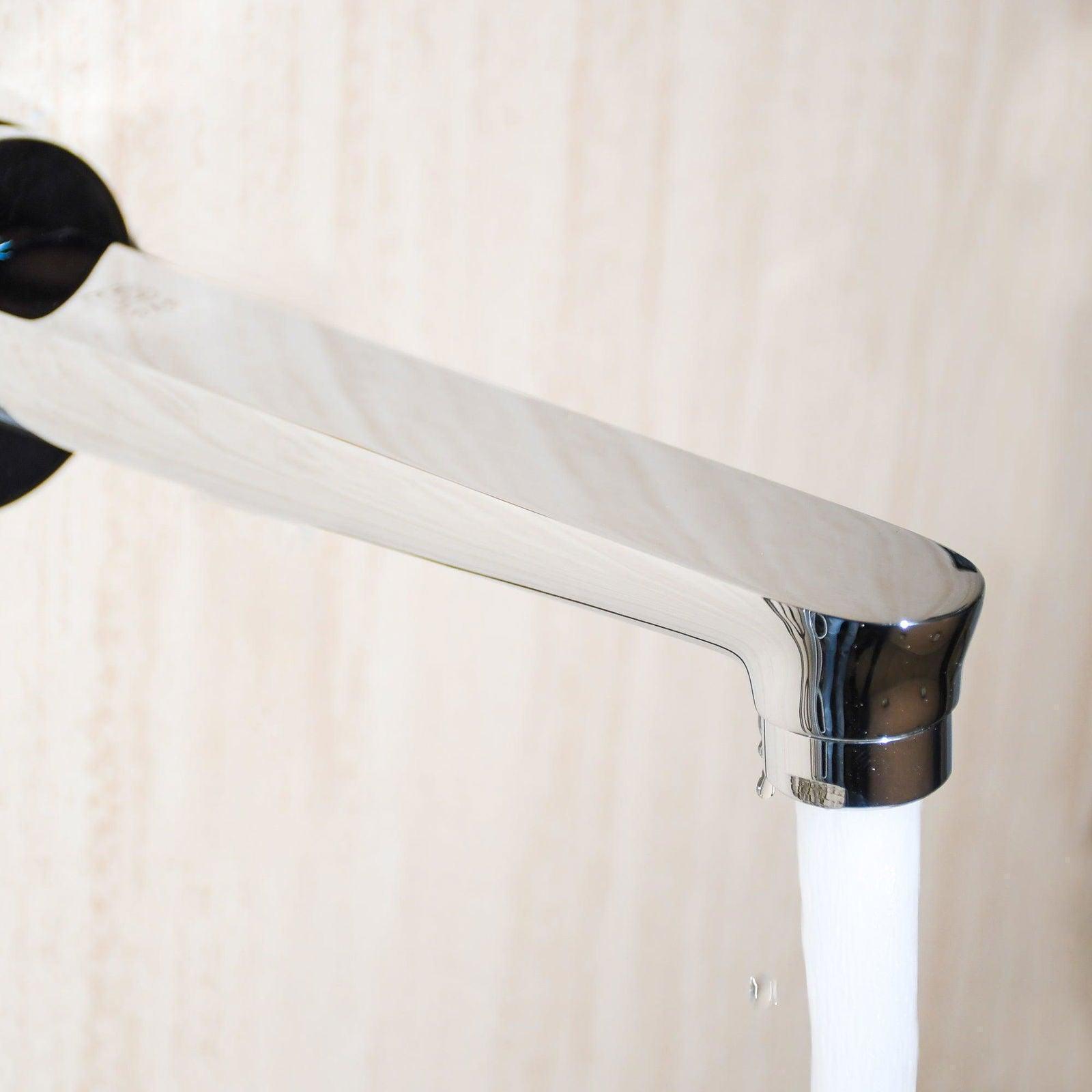 IVANO Brass Bath Spout Plain Chrome Finish Tap With Flange High Flow - D&B Bathware