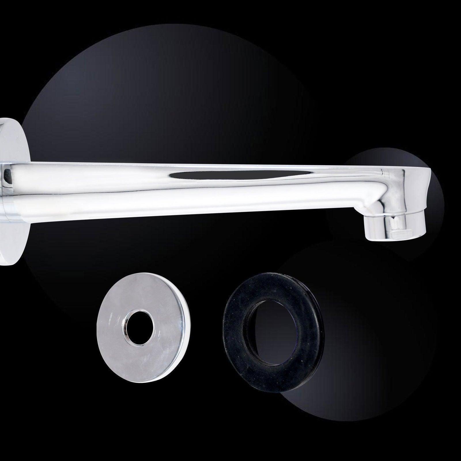 IVANO Brass Bath Spout Plain Chrome Finish Tap With Flange High Flow - D&B Bathware