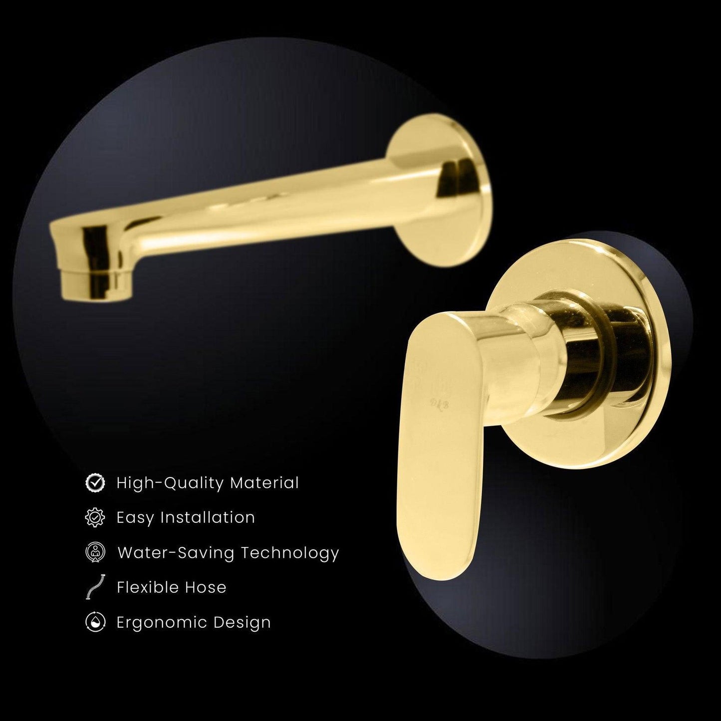 Ivano Bath Spout Plain Empire Gold – Luxury & Durability for Modern Bathrooms - D&B Bathware