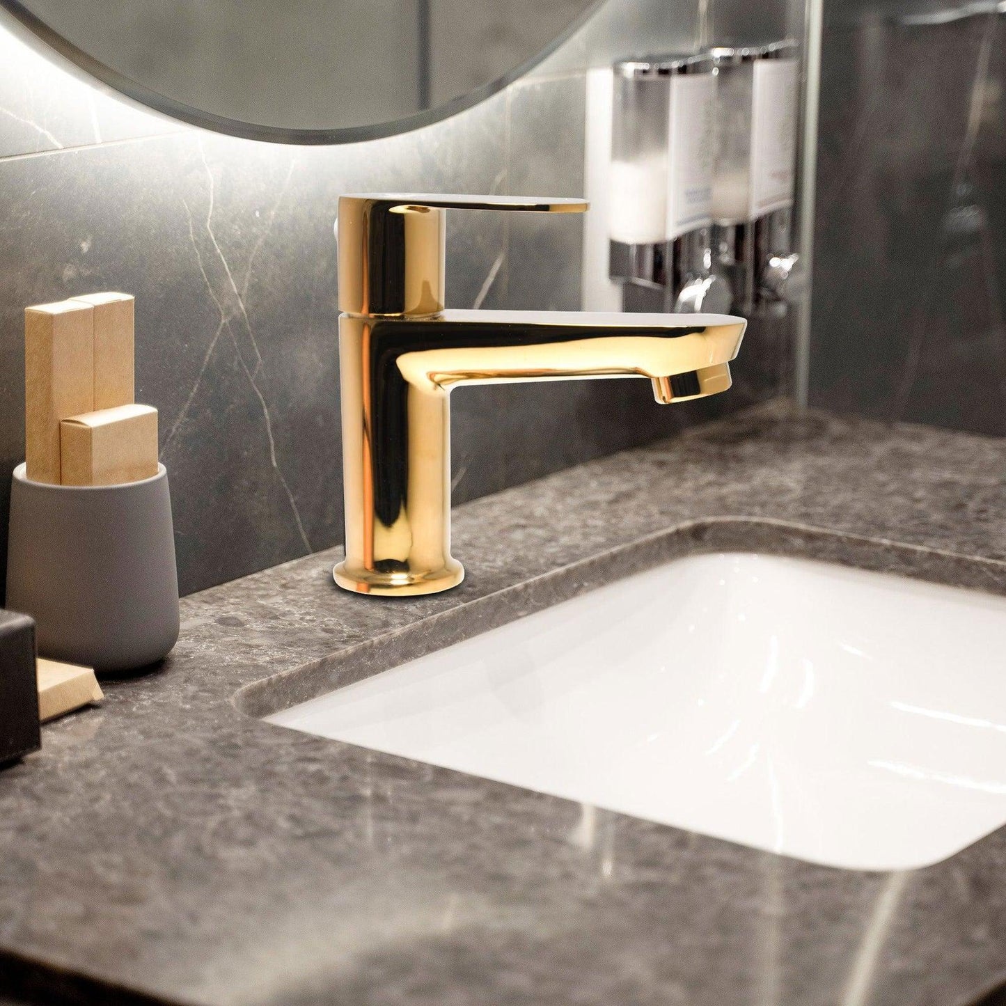 Ivano Pillar Cock Gold Bathroom Tap – Elegant & Durable 715g Design - D&B Bathware