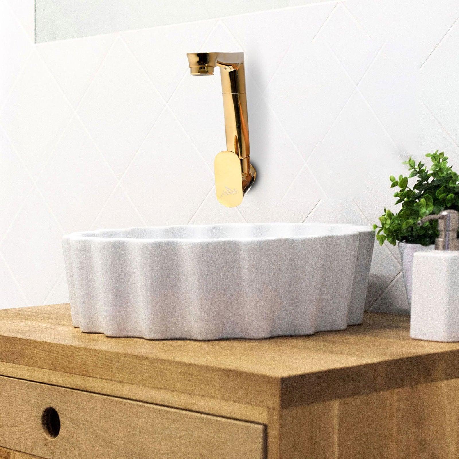 Ivano Sink Cock Gold – Premium 1080g Kitchen & Bathroom Tap - D&B Bathware