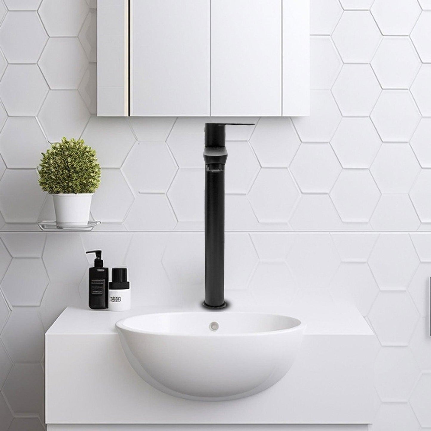 Ivano Tall Boy Basin Mixer Black – Elegant & Durable Faucet for Modern Bathrooms - D&B Bathware