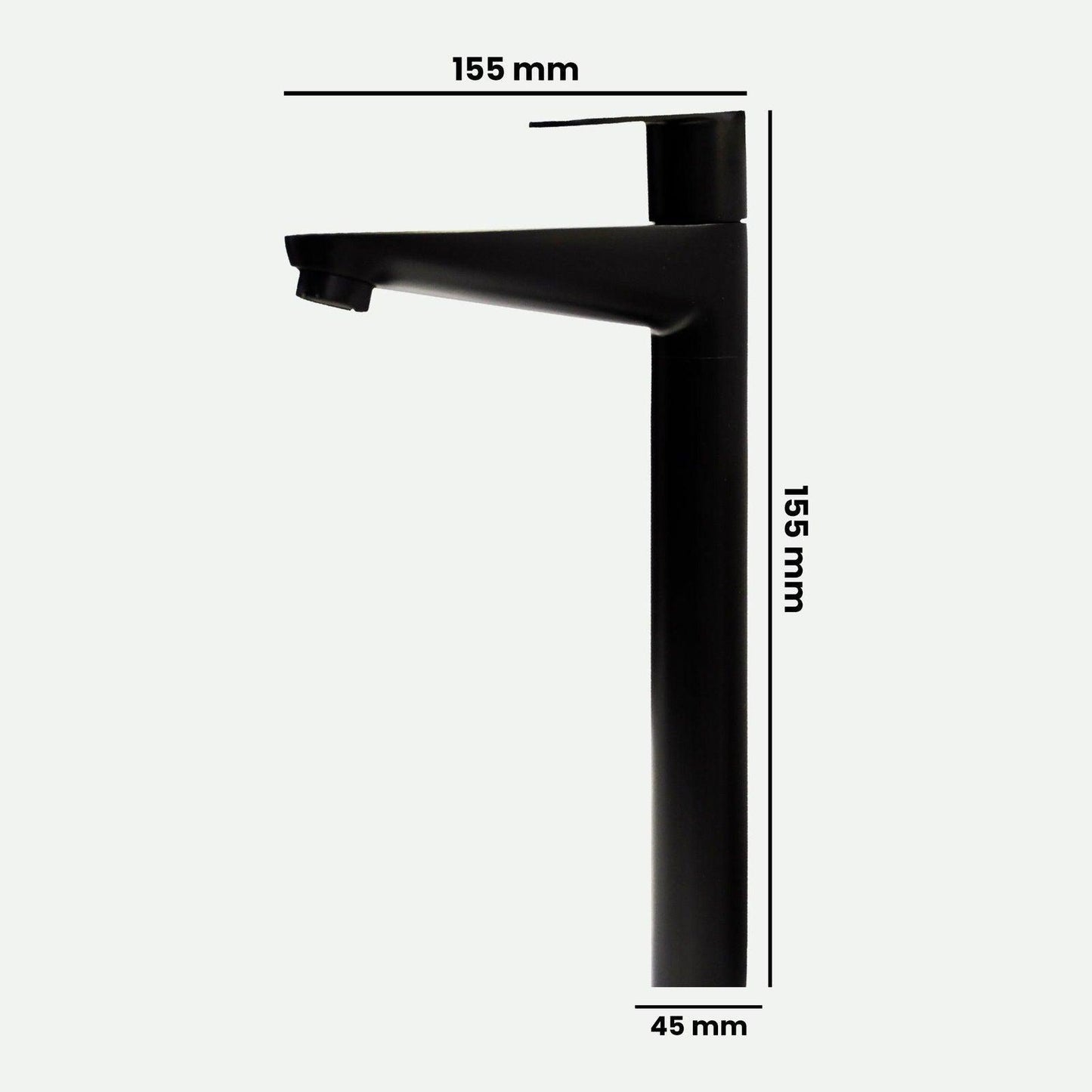 Ivano Tall Boy Basin Mixer Black – Elegant & Durable Faucet for Modern Bathrooms - D&B Bathware