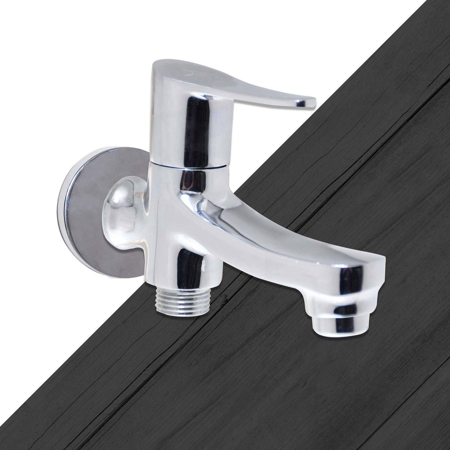 LAZZARO 2 Way Bib Cock Chrome Finish Brass Tap Ideal for Bathroom, Kitchen - D&B Bathware