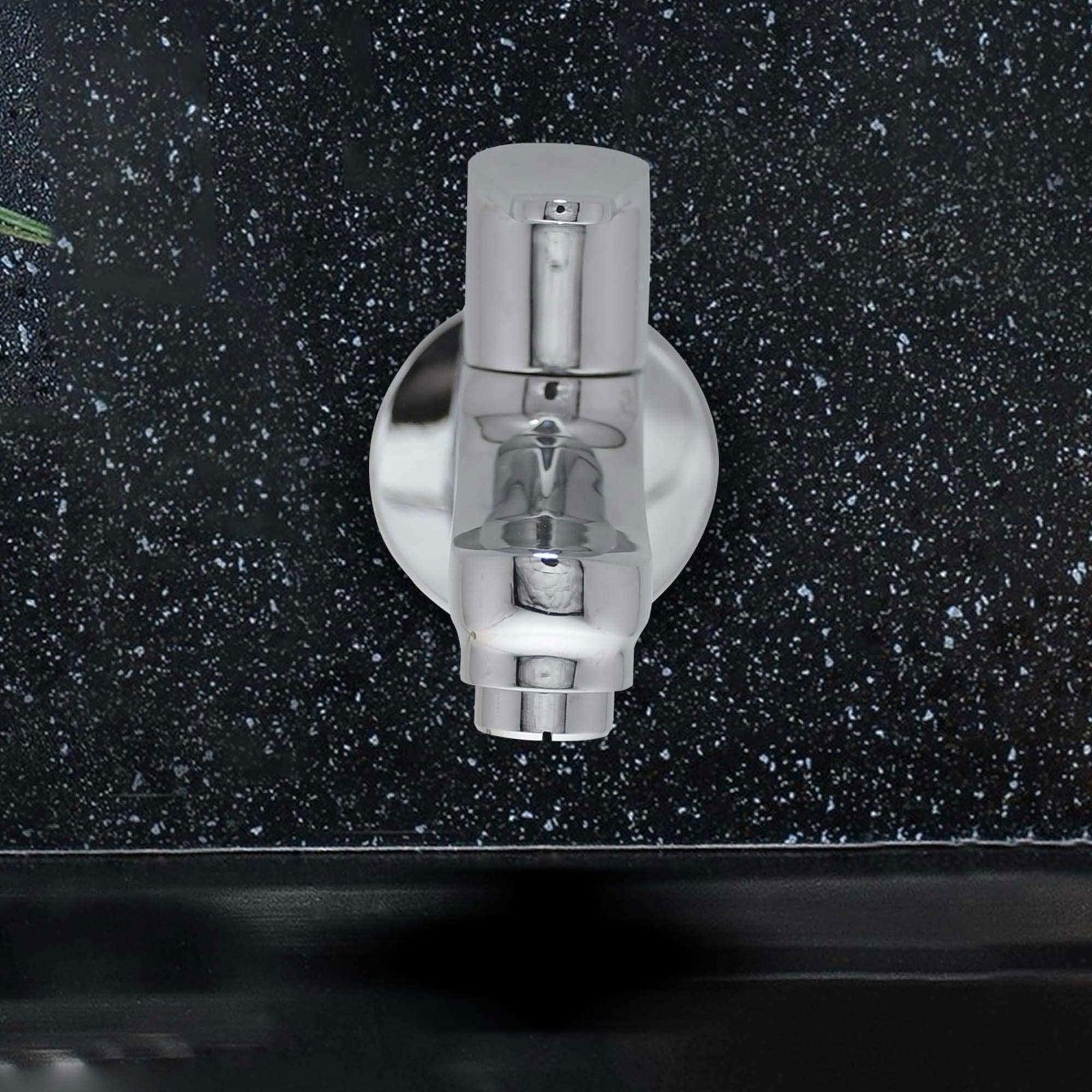 LAZZARO Bib Cock Brass Tap Chrome Finish with Brass Flange High Flow Wall-Mount - D&B Bathware