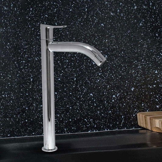 LAZZARO Brass Extended Tall Pillar Cock for Bathroom, Kitchen Chrome Finish Tap - D&B Bathware