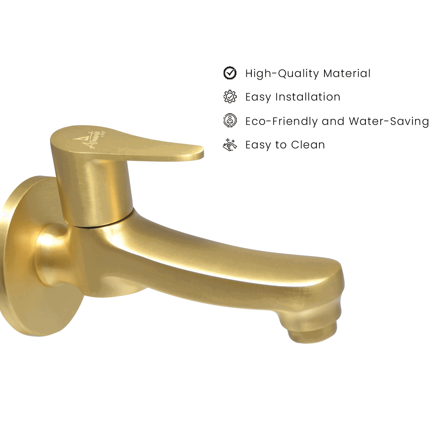 LAZZARO Brushed Gold Long Body Tap – Stylish & Durable Faucet for Modern Kitchens - D&B Bathware