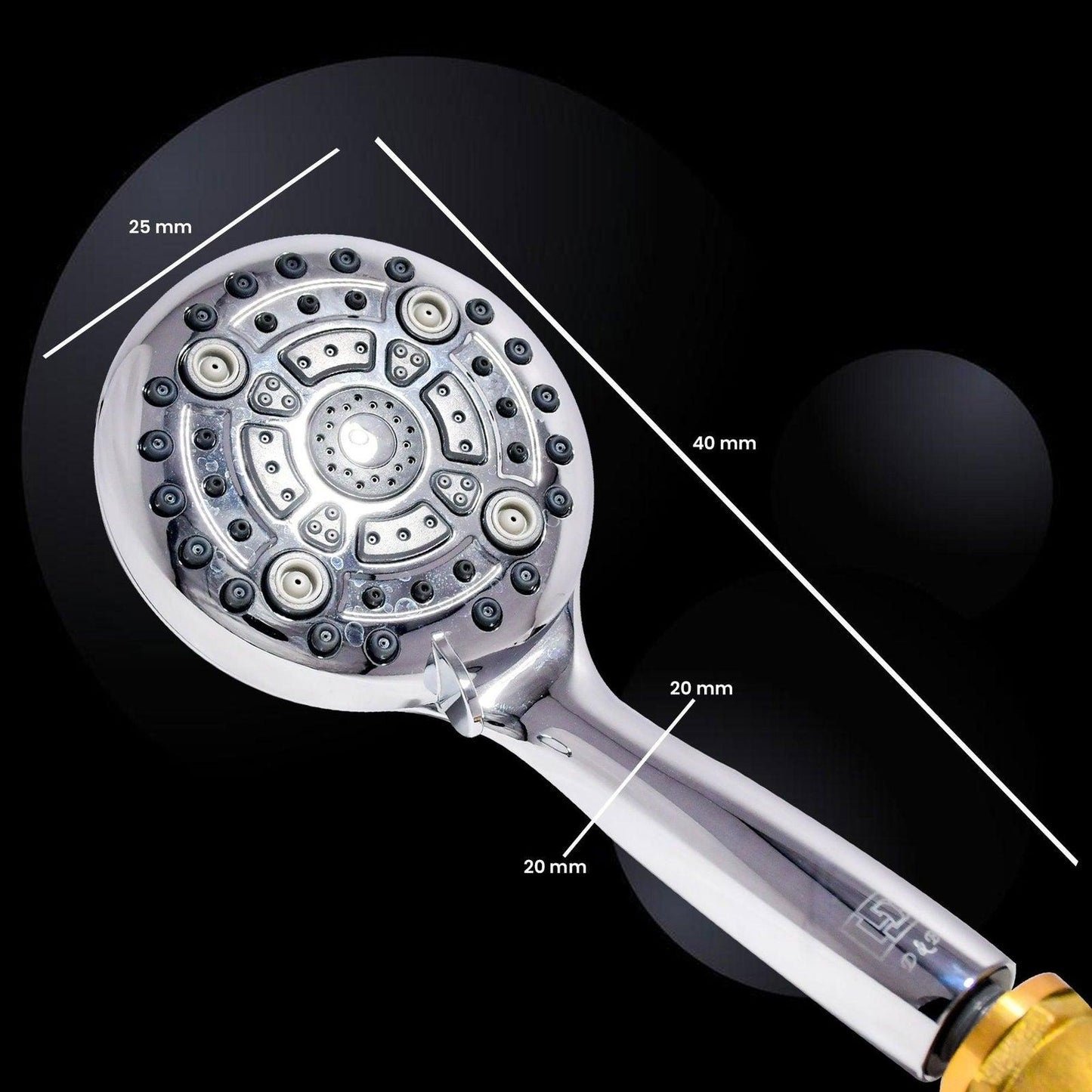 LOOPY 6 Gear/Functional Hand Shower With 1.5m Pipe And Wall Hook Shower Head - D&B Bathware