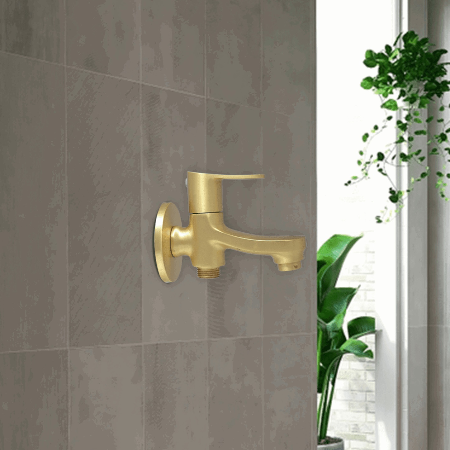 Lazzaro Brushed 2 Way Bib Cock - Premium Quality & Stylish Bathroom Faucet - D&B Bathware