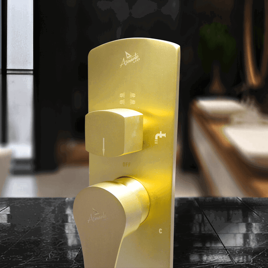 Lazzaro Brushed 3600 Hydra Turbo Upper Part - High-Performance Water Flow System - D&B Bathware