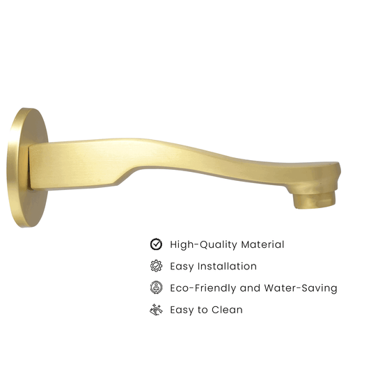 Lazzaro Brushed Bath Spout Plain - Modern Design & Durable Water Flow - D&B Bathware