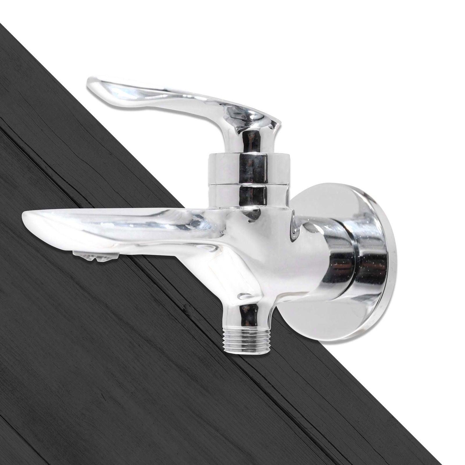 NAUTICA Brass 2-Way Bib Cock Tap – Ideal for Bathroom, Kitchen, Chrome Finish - D&B Bathware