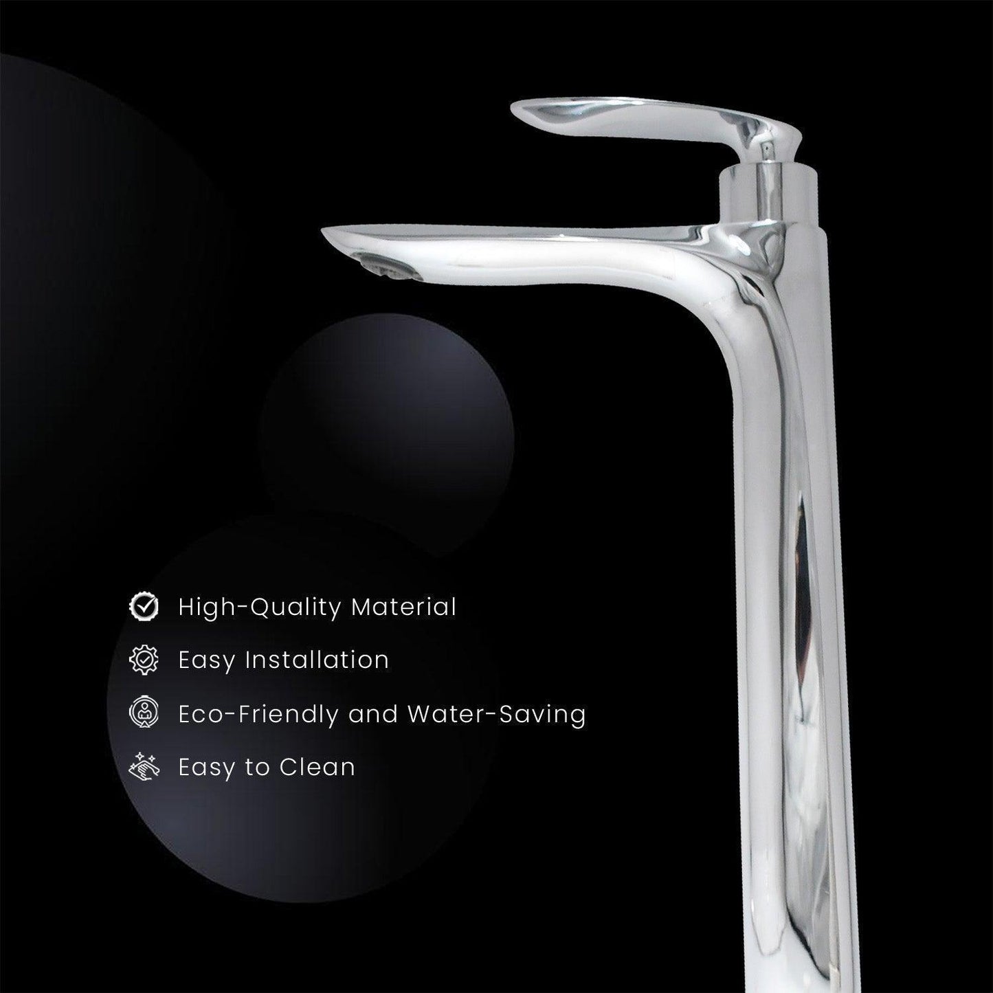 NAUTICA Brass Extended Tall Pillar Cock Tap -High Flow Tap for Bathroom, Kitchen - D&B Bathware