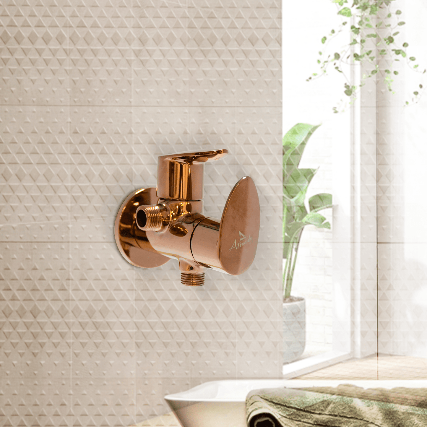 Nautica 2-Way Angle Valve - Rose Gold | Premium Bathroom Valve - D&B Bathware