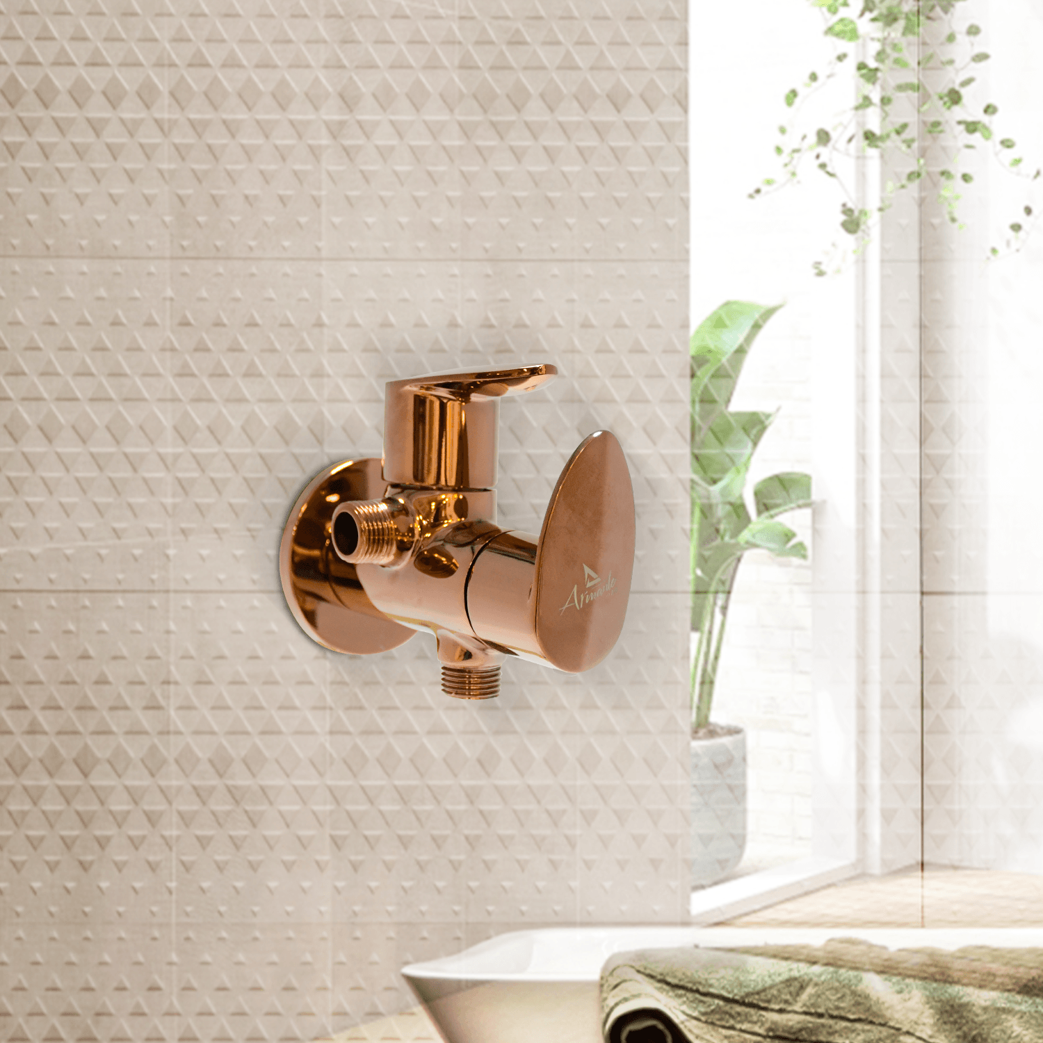 Nautica 2-Way Angle Valve - Rose Gold | Premium Bathroom Valve - D&B Bathware