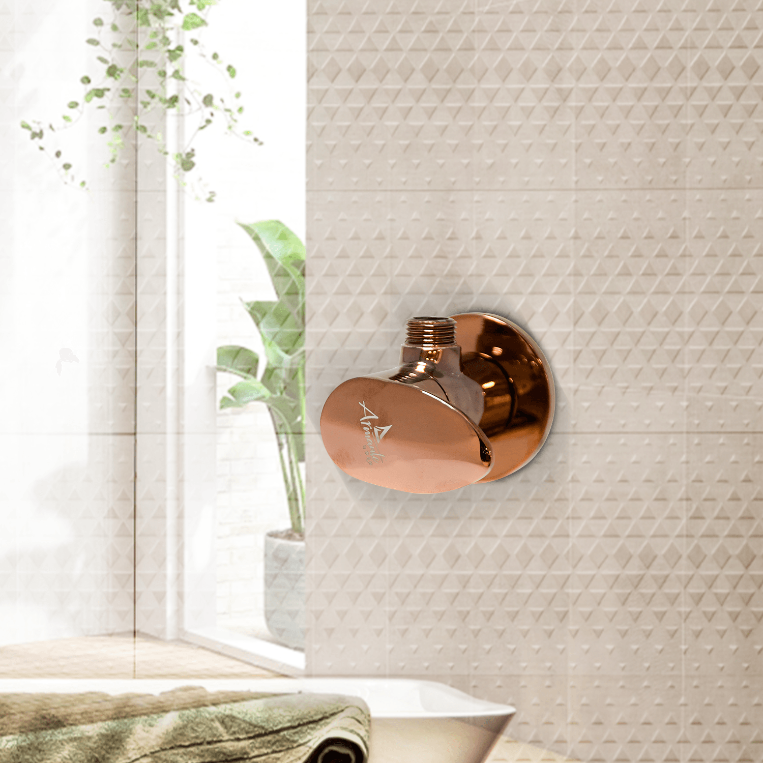 Nautica Angle Valve - Rose Gold | Premium Bathroom Valve - D&B Bathware