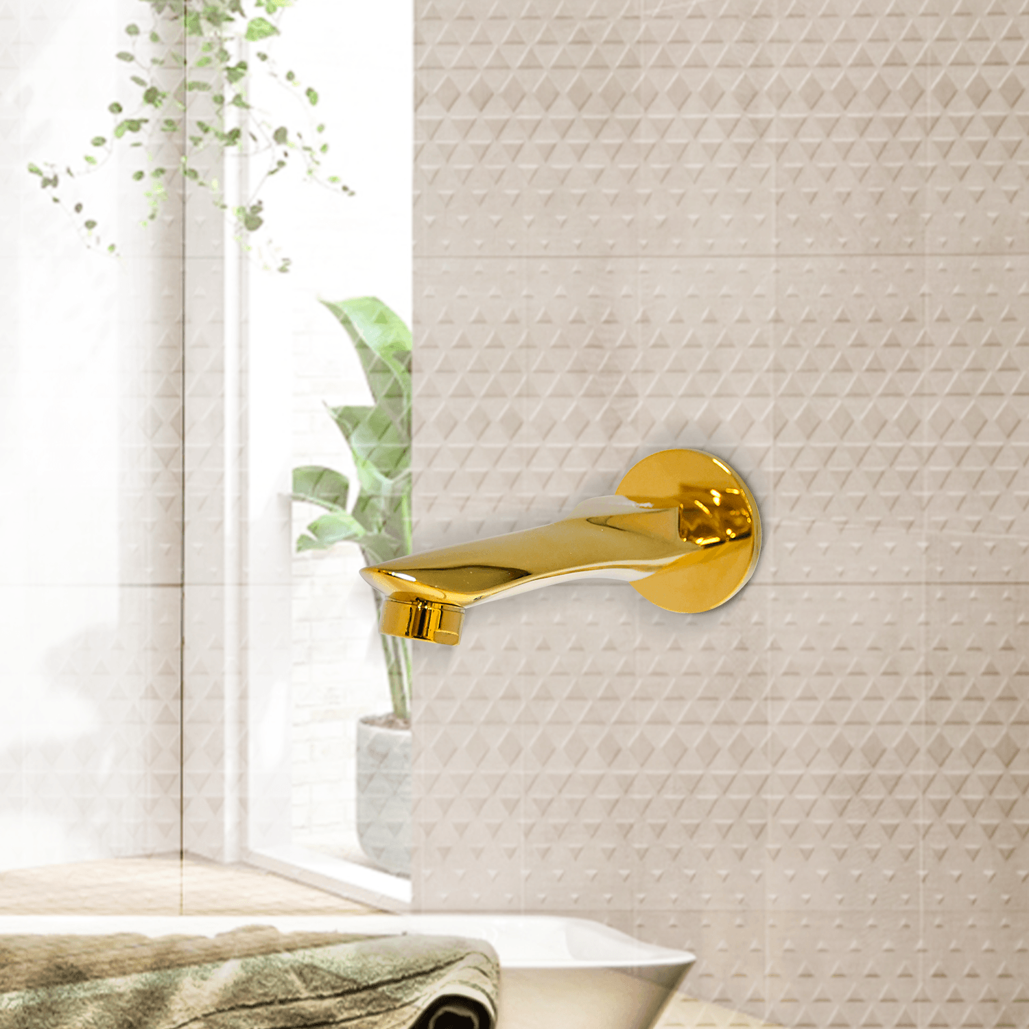 Nautica Bath Spout Plain - Gold | Elegant & Durable Bathroom Spout - D&B Bathware