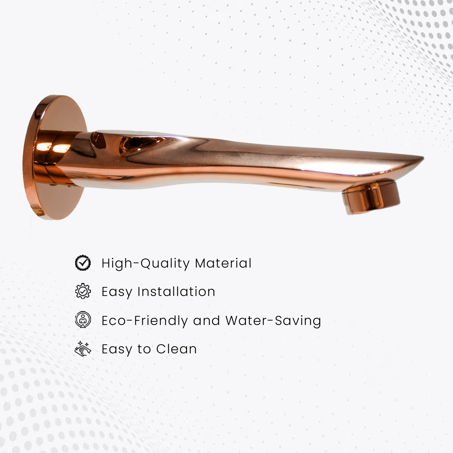 Nautica Bath Spout Plain - Rose Gold | Elegant & Durable Bath Spout - D&B Bathware