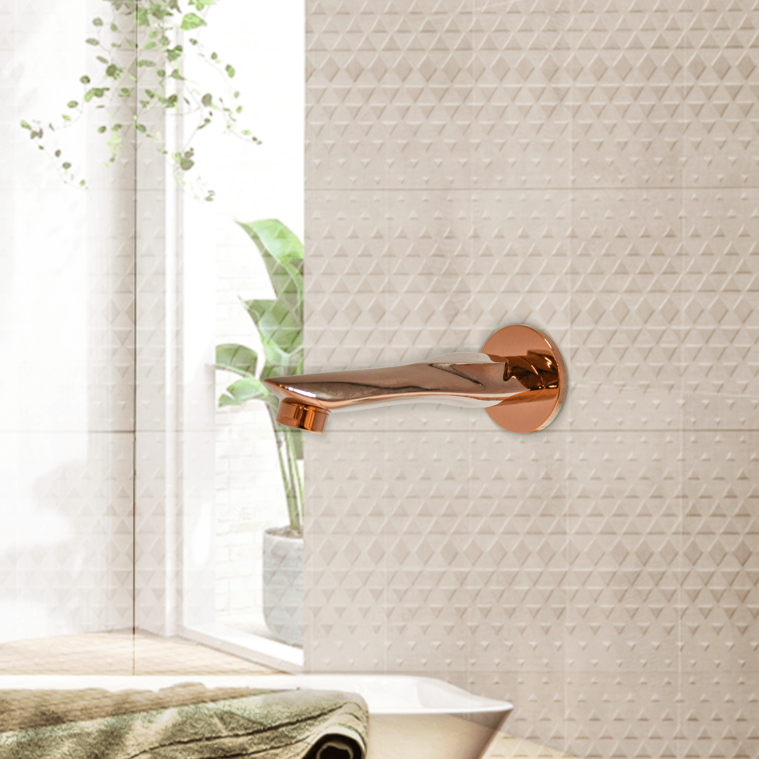 Nautica Bath Spout Plain - Rose Gold | Elegant & Durable Bath Spout - D&B Bathware