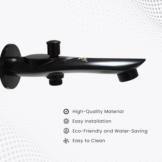 Nautica Bath Spout Tip Ton Black | Modern & Durable Bath Spout - D&B Bathware
