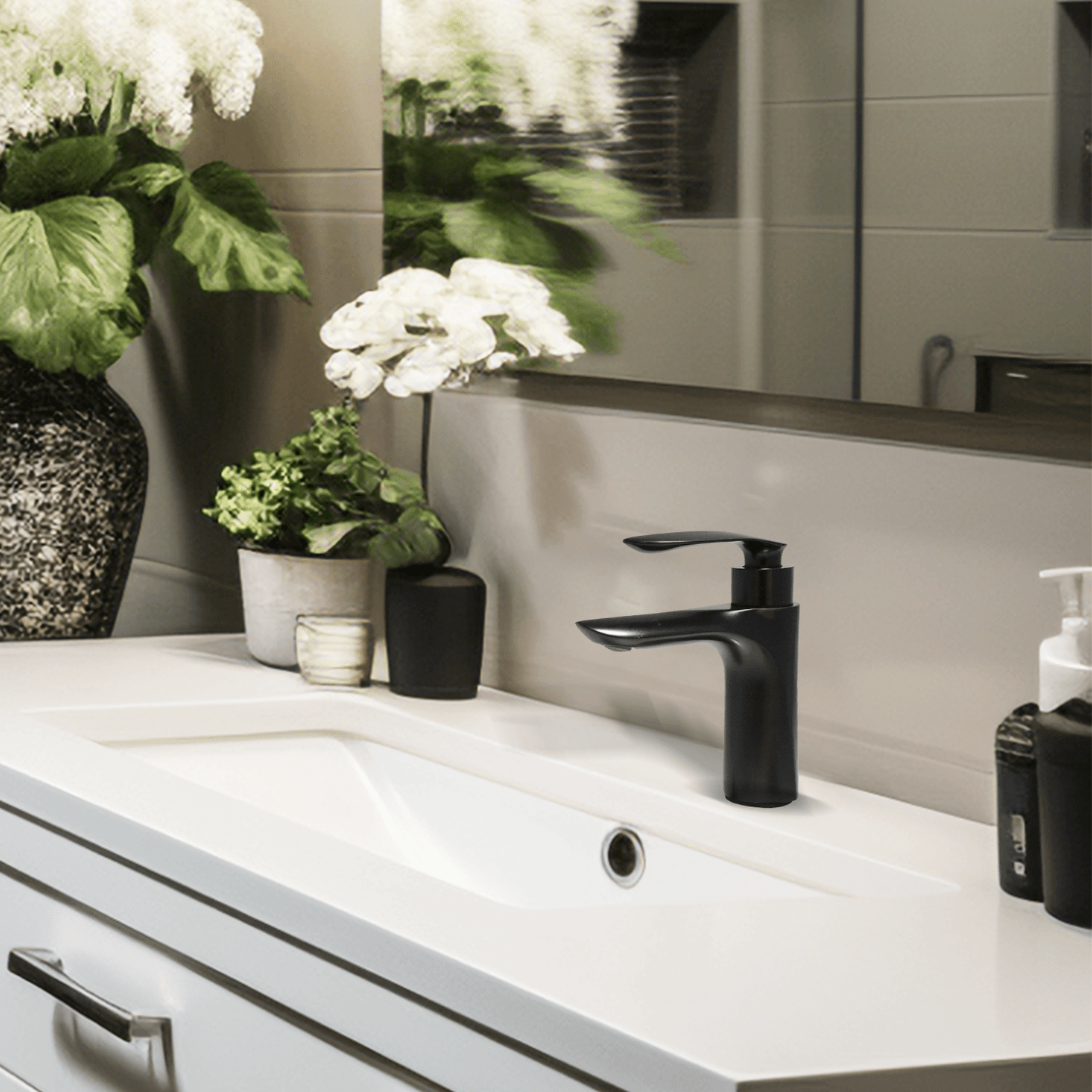 Nautica Pillar Cock - Black | Premium Bathroom Faucet - D&B Bathware