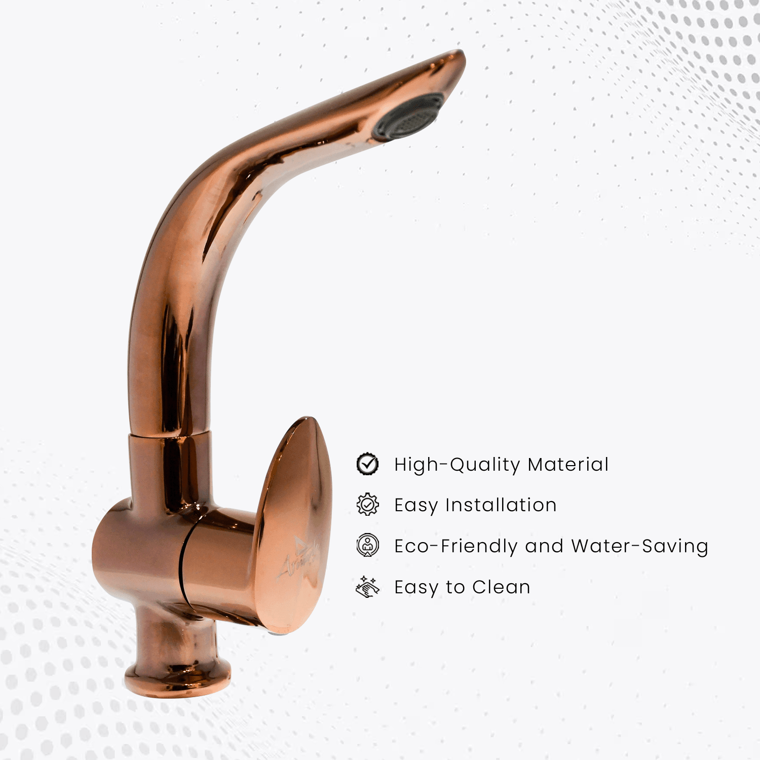 Nautica Swan Neck - Rose Gold | Elegant & Durable Bathroom Faucet - D&B Bathware