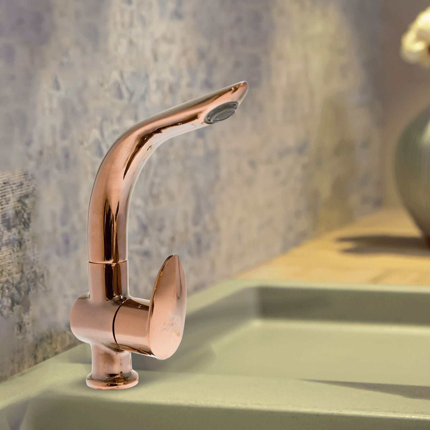 Nautica Swan Neck - Rose Gold | Elegant & Durable Bathroom Faucet - D&B Bathware