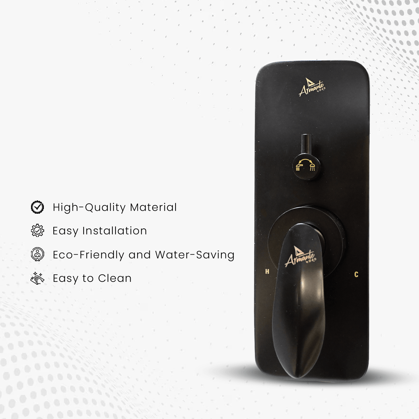 Nautica Upper Parts High Flow Diverter 46mm - Black | Premium Bathroom Diverter - D&B Bathware
