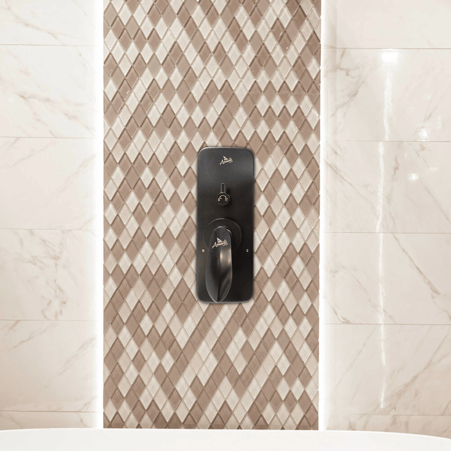 Nautica Upper Parts High Flow Diverter 46mm - Black | Premium Bathroom Diverter - D&B Bathware