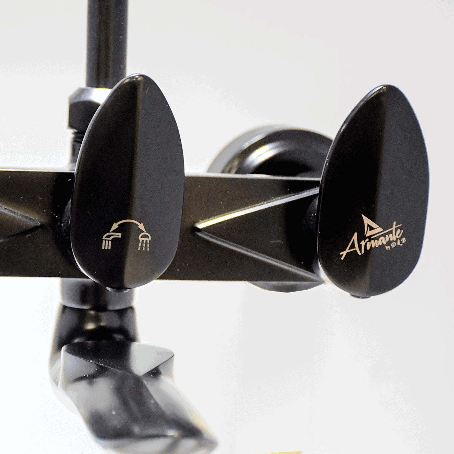 Nautica Wall Mixer 2 in 1 with L Band - Black | Stylish & Functional Shower Mixer | DB Bathware - D&B Bathware