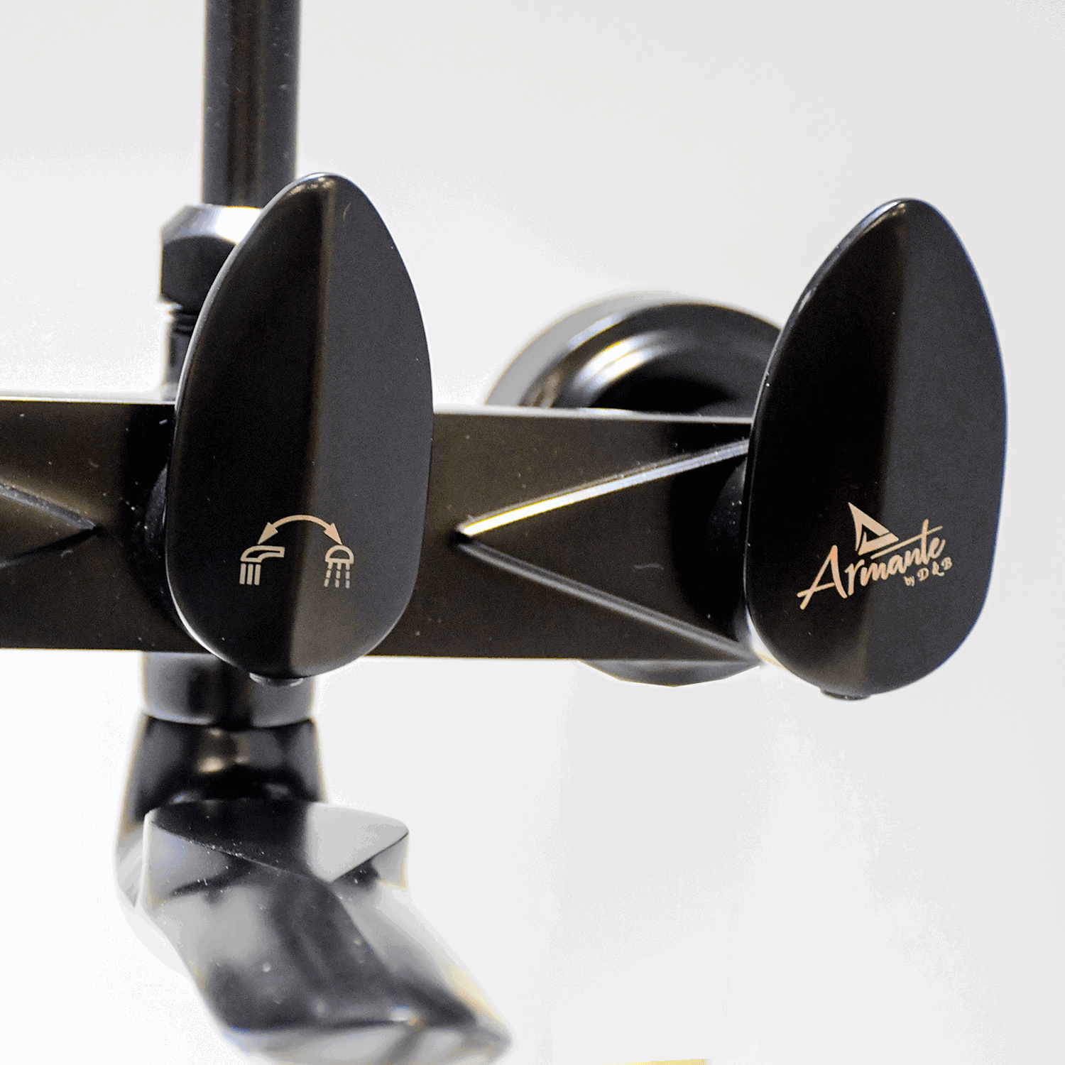 Nautica Wall Mixer 2 in 1 with L Band - Black | Stylish & Functional Shower Mixer | DB Bathware - D&B Bathware