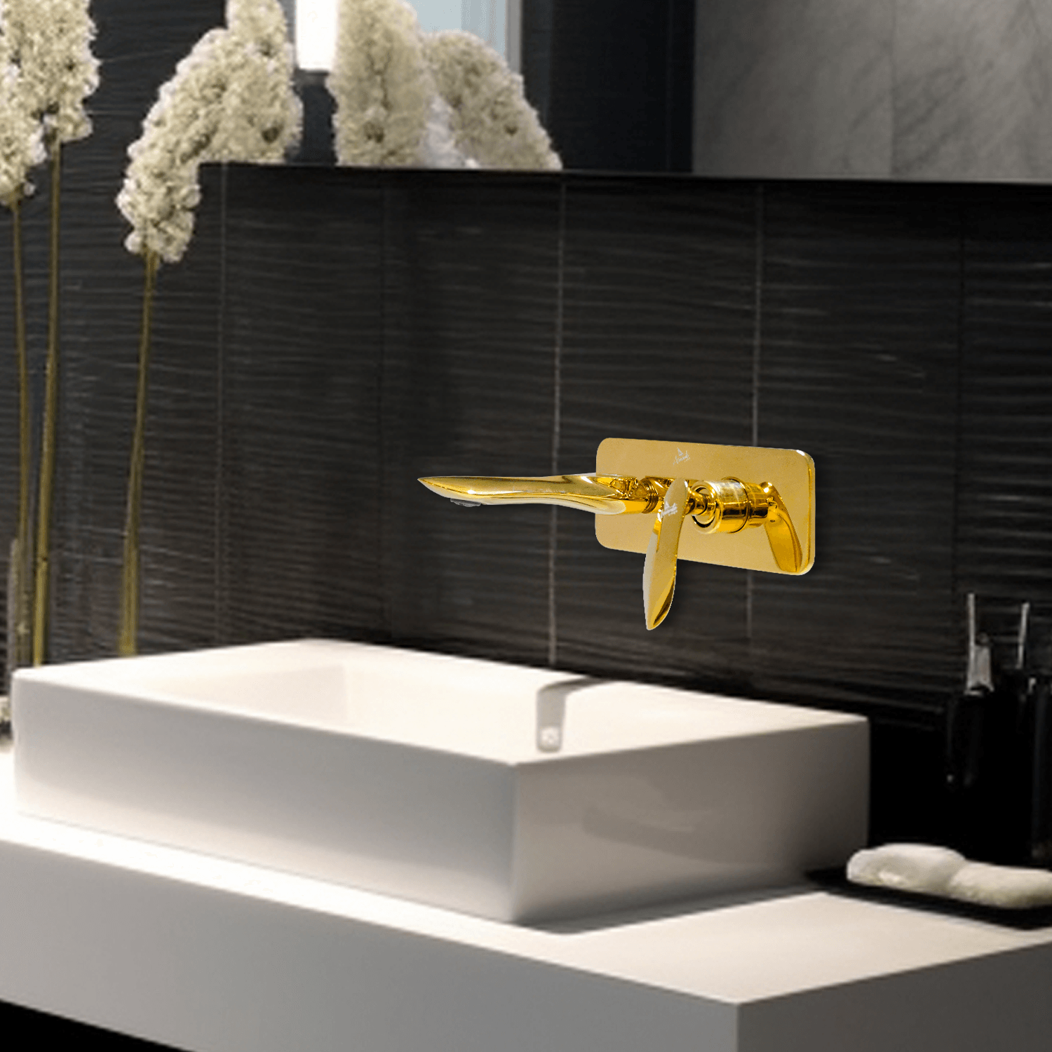 Nautica Wall Mounted Wash Basin Diverter Upper Part - Gold | Premium Bathroom Diverter - D&B Bathware