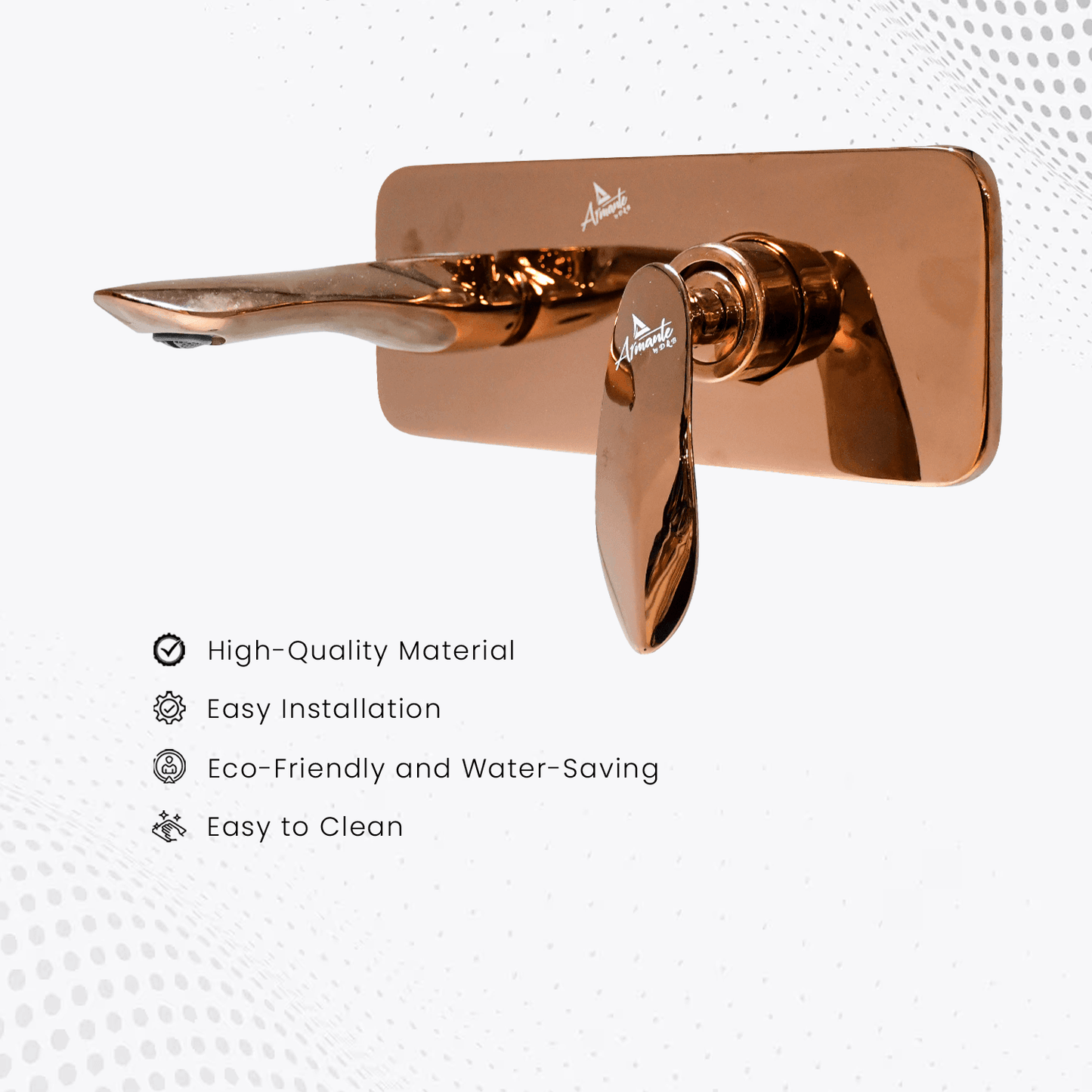 Nautica Wall Mounted Wash Basin Diverter Upper Part - Rose Gold | Premium Bathroom Diverter - D&B Bathware