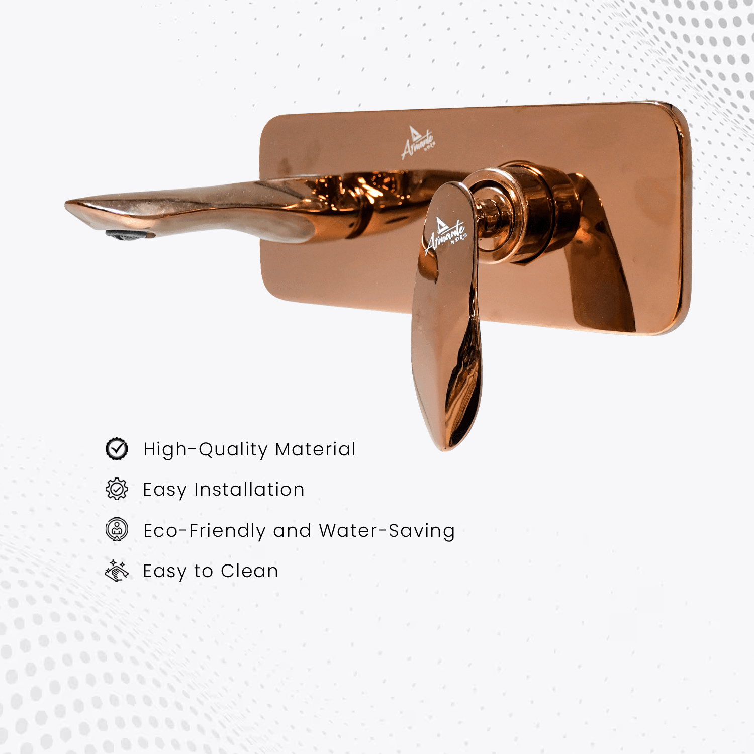 Nautica Wall Mounted Wash Basin Diverter Upper Part - Rose Gold | Premium Bathroom Diverter - D&B Bathware