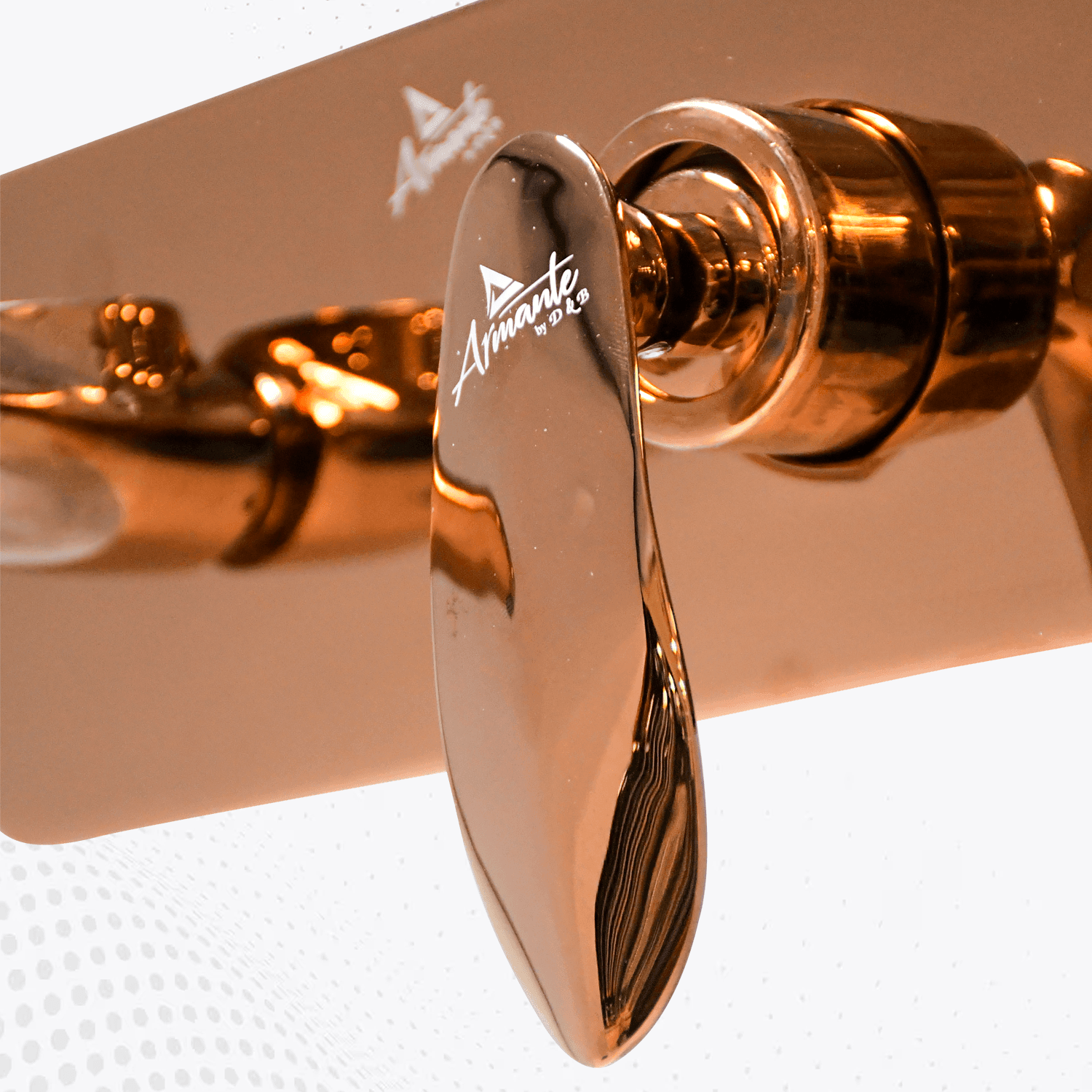 Nautica Wall Mounted Wash Basin Diverter Upper Part - Rose Gold | Premium Bathroom Diverter - D&B Bathware