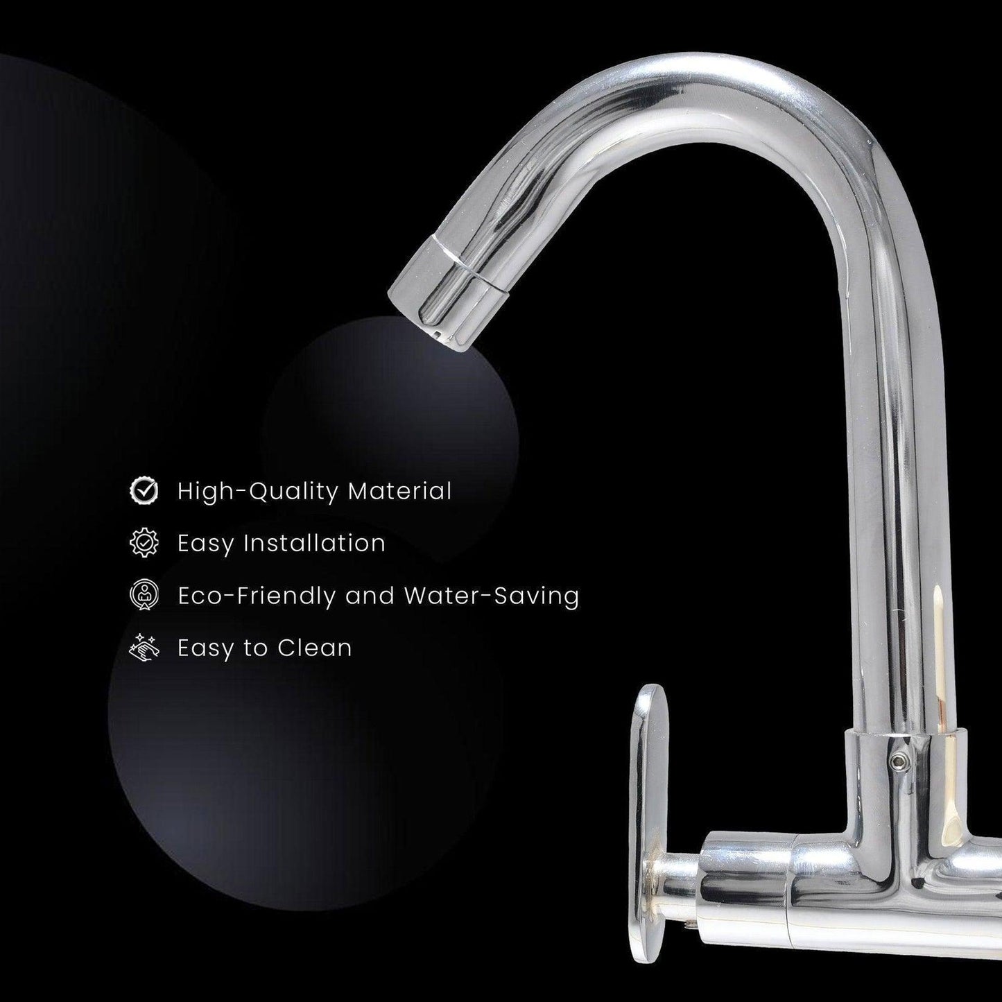 OLIVIA Brass Sink Cock Tap with Flange-Chrome Finish High-Quality For Sink/Basin - D&B Bathware