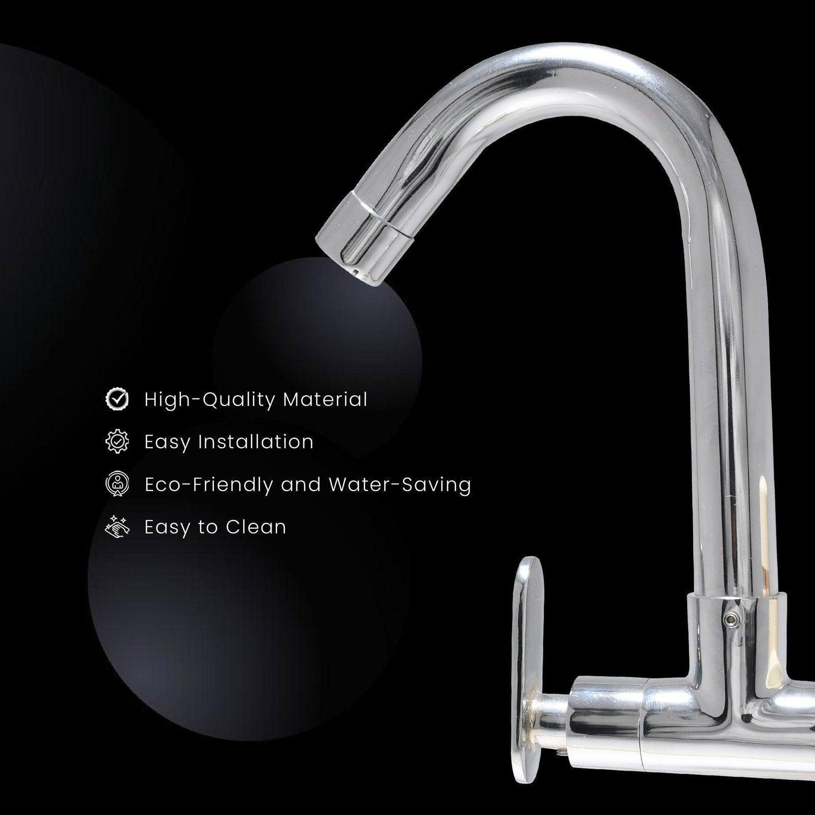 OLIVIA Brass Sink Cock Tap with Flange-Chrome Finish High-Quality For Sink/Basin - D&B Bathware