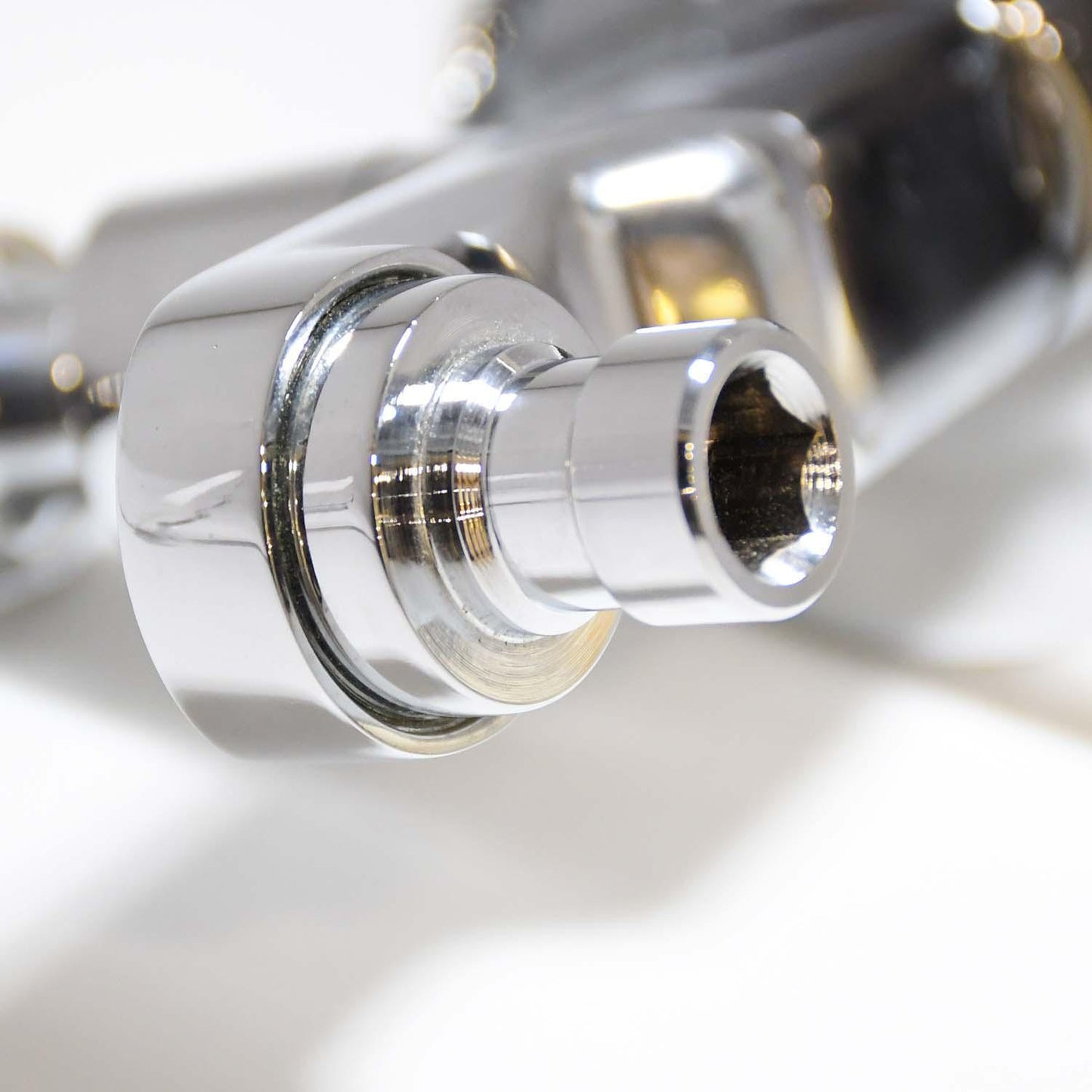 OLIVIA Brass Washing Machine Tap Chrome Finish Bib Cock, High Flow With Flange - D&B Bathware