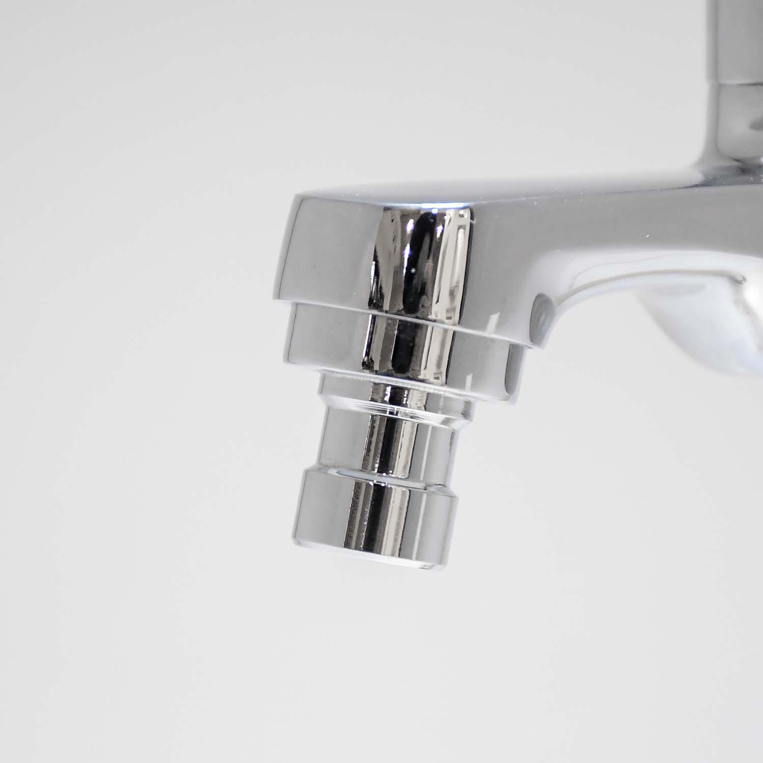 OLIVIA Brass Washing Machine Tap Chrome Finish Bib Cock, High Flow With Flange - D&B Bathware