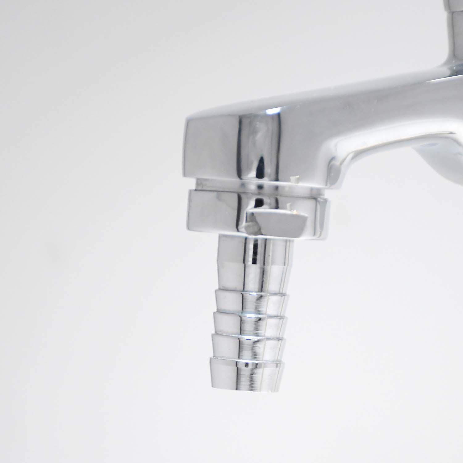 OLIVIA Nozzle Tap Brass Bib Cock – Chrome Washing Machine/Garden/Pipe Connector - D&B Bathware