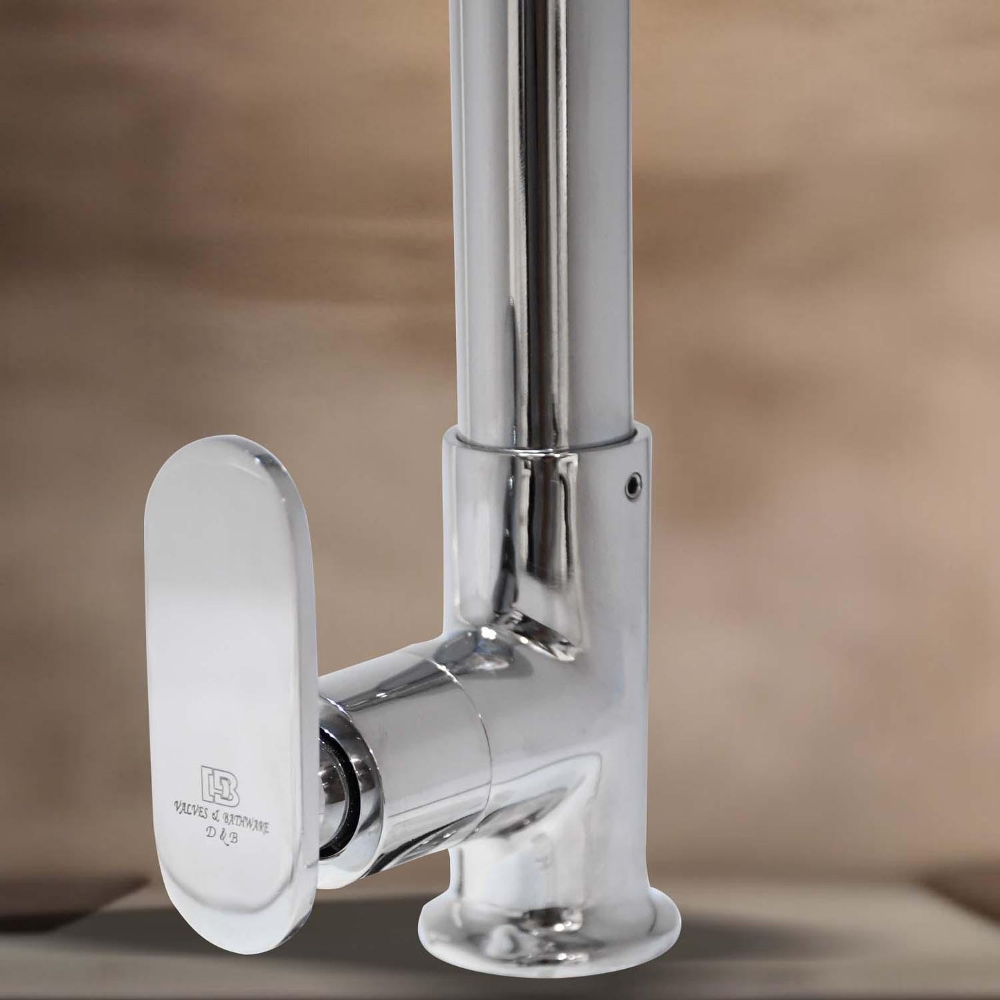 OLIVIA Single Lever Swan Neck Cock with Flange –  Chrome Finish Tap Form Flow - D&B Bathware