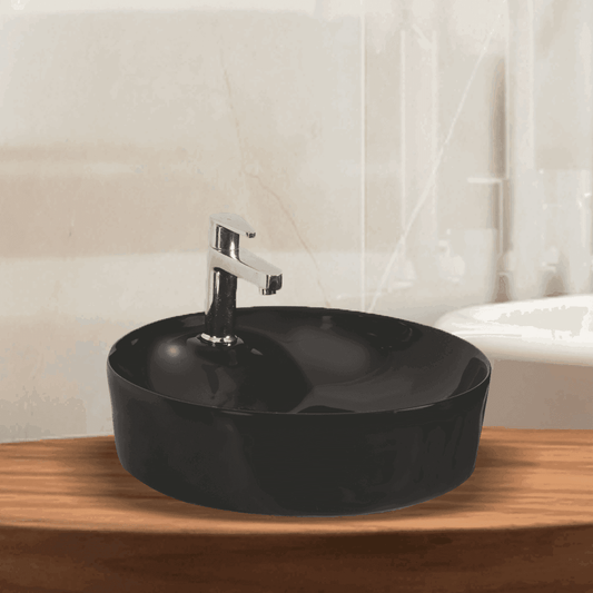 Omega Black Matt Table Top Basin | Sleek Sophistication for Modern Bathrooms - D&B Bathware